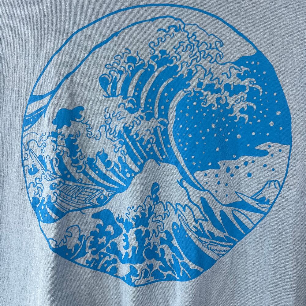 The Great‎ Wave Blue T-Shirt Mens Size 3XL - Picture 7 of 8